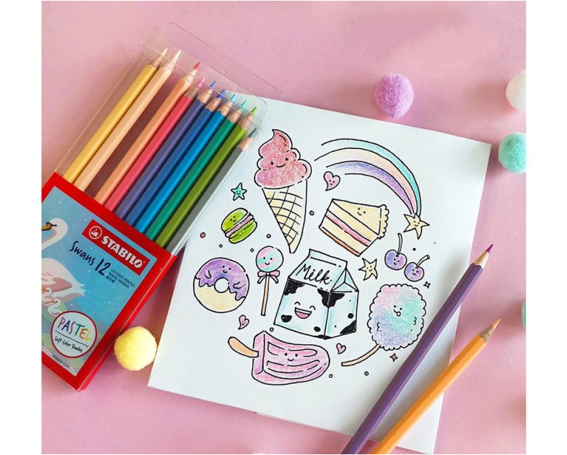 Stabilo Swans Colored Pencils 12-1877R